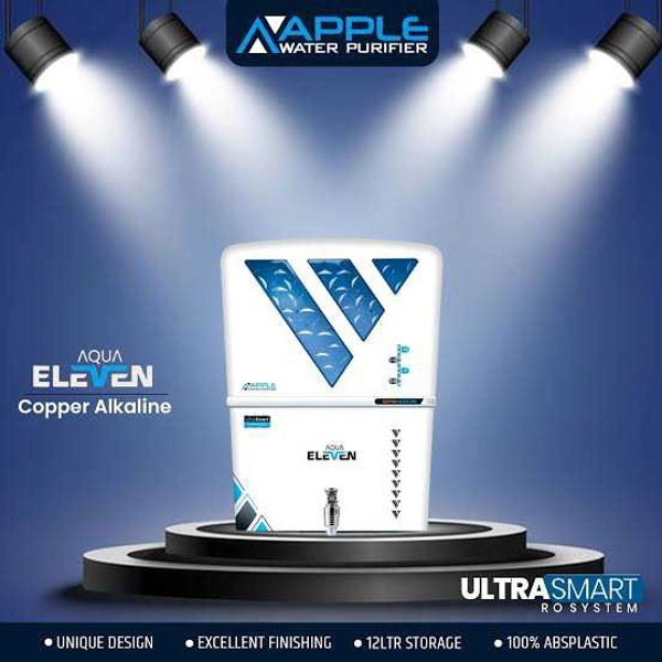 Apple Aqua Elevn Wit The Best Features  Which Contains Ro + Copper For Home And Office Used - Ocean Blue