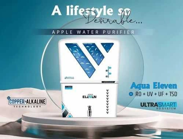Apple Aqua Elevn Wit The Best Features  Which Contains Ro + Copper For Home And Office Used - Ocean Blue