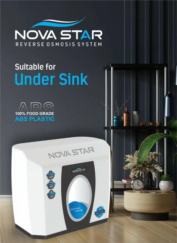 Nova Star 12 Stage 4 A + Minerals + Activated Carbon Technology I 12L/Hr. Water Purifier - White