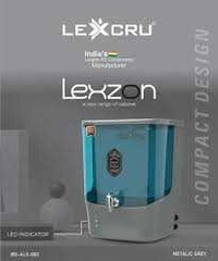 Lexzon RO Water purifiers With Alkaline + Ro + Tds  Fully automatic LED indicator Capacity 15 Ltr - Aqua Grey