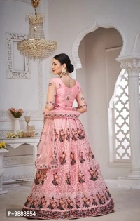 Women  Net Semi Stitched Lehenga Choli 