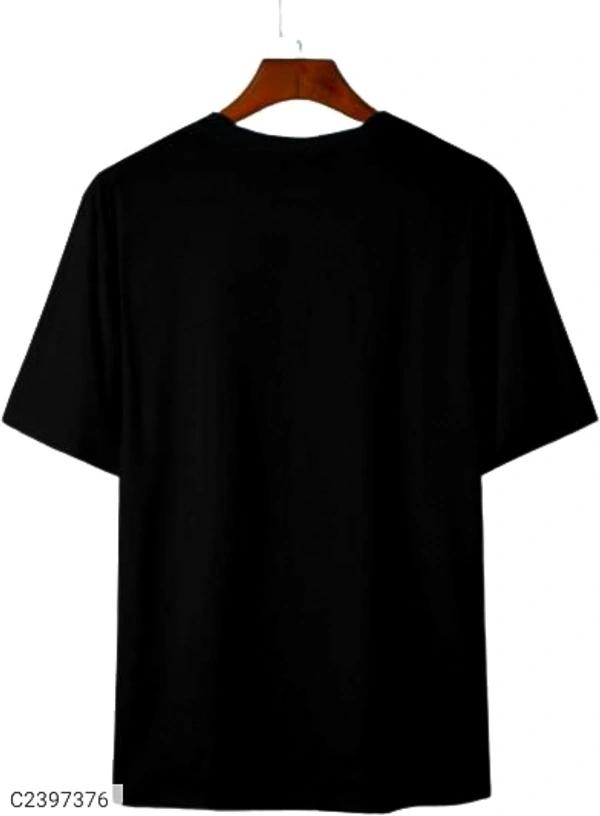 Mozzby Lifestyle  Premium Cotton Half Sleeve Printed T-shirt for Men - Black, XL