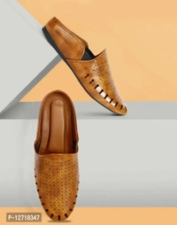 Austrich Men Stylish Mojari For Men - Tan, EURO43