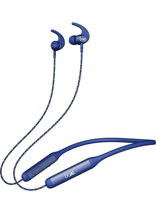 boAt Rockerz 335 Bluetooth Wireless in Ear Earphones with Qualcomm Aptx CVC, Upto 30 Hours Playback, ASAP Charge, Signature Sound, Ipx5 and Btv5.0 with Mic (Blue Ocean) - Blue
