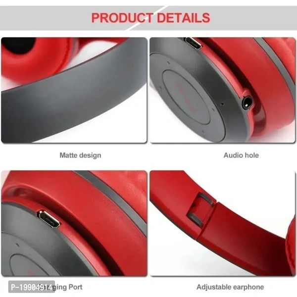 Best Buy headphone low price P47 Foldable/Sports/Office/ Gaming Wireless Headphone with Mic Bluetooth Headset - Red