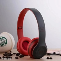 Best Buy headphone low price P47 Foldable/Sports/Office/ Gaming Wireless Headphone with Mic Bluetooth Headset - Red