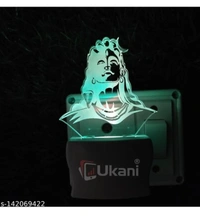 KATAK ADIYOGI SADGURU Acrylic 3D Optical Illusion Night Lamp, RGB 7 Colors Auto Colour Changing LED Plug and Play Night Light, Office Day Light, For Home and Office Use, Best for Gift, Multicolour - 7CM+3.5CM