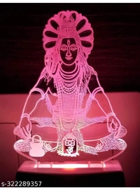 The CRAFTVERRE Shiv Ji 3D Illusion Night Lamp Comes with 7 Multicolor and 3D Illusion Design Suitable for Room,Drawing Room,Lobby