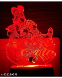 The CRAFTVERRE Radha & Krishna 3D Illusion Night Lamp Comes with 7 Multicolor and 3D Illusion Design Suitable for Room,Drawing Room,Lobby