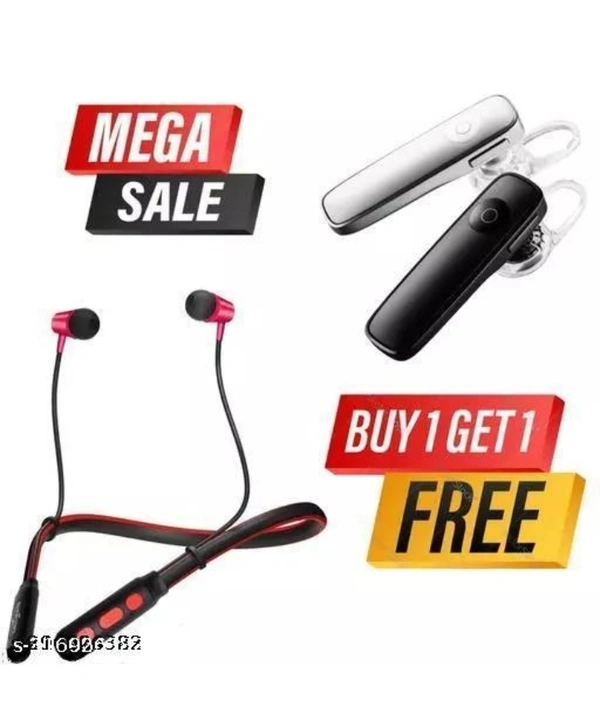 Latest B11 true wireless Bluetooth NECKBAND AND SINGLE Bluetooth BT EARBUD BLUETOOTH COMBO ( buy one get one free offer)