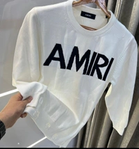Amiri AmiRi Branded SweatShirt 280-300 GSM with Fleece - White, M