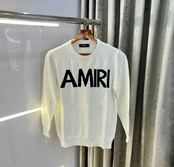 Amiri AmiRi Branded SweatShirt 280-300 GSM with Fleece - White, 3XL