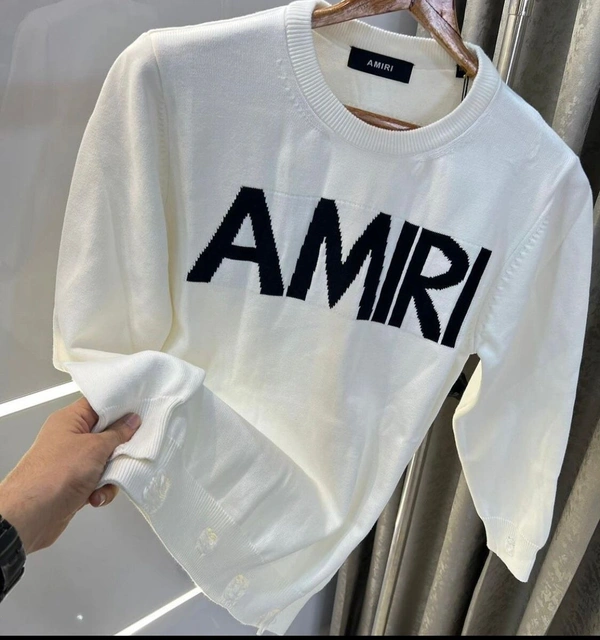 Amiri AmiRi Branded SweatShirt 280-300 GSM with Fleece - White, 5XL
