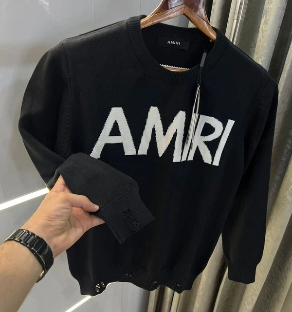 Amiri AmiRi Branded SweatShirt 280-300 GSM with Fleece - Black, XL