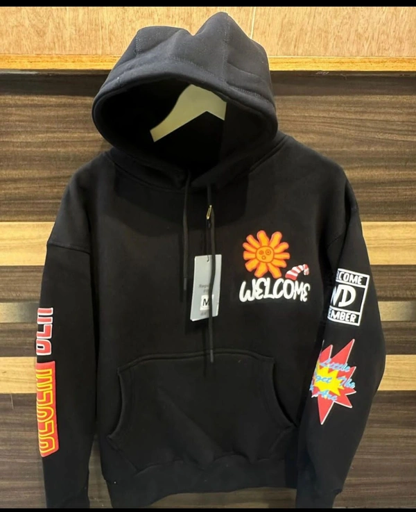 H & M H&M Branded Hoodie 280-300 GSM with Fleece - Black, 3XL