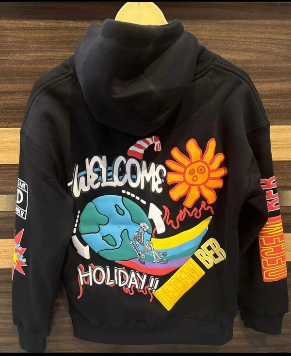 H & M H&M Branded Hoodie 280-300 GSM with Fleece - Black, 3XL