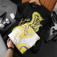LoUis VuiTToN LoUiS VuiTToN Branded Tees 200 GSM Pure Cotton Heavy Quality - Black, M