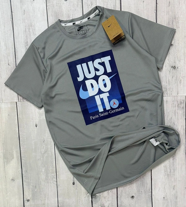 NikE Branded Tees 200 GSM Pure Cotton Heavy Quality - Dove Gray, L