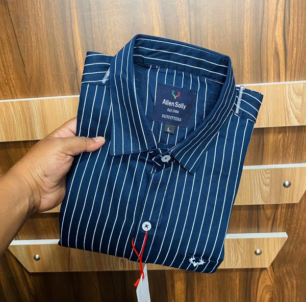 Allen Solly Men's Casual Shirt  - Dark Blue, M