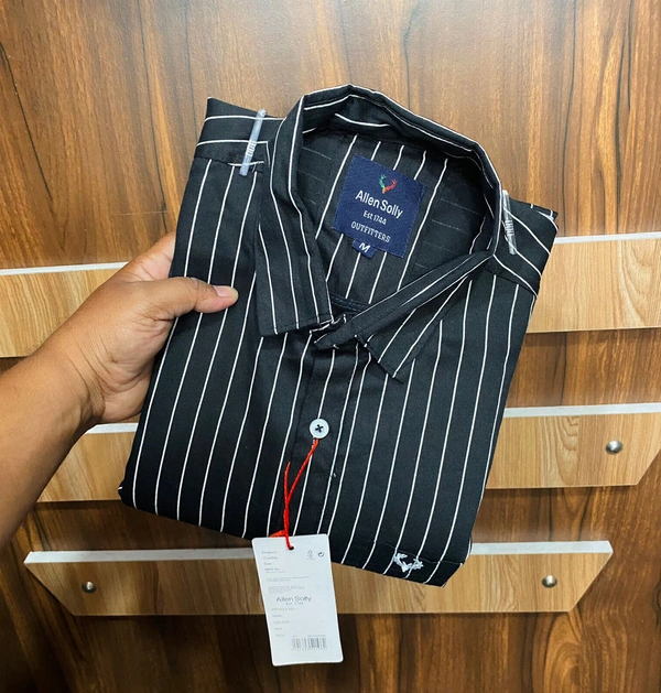 Allen Solly Men's Casual Shirt  - Black, XL