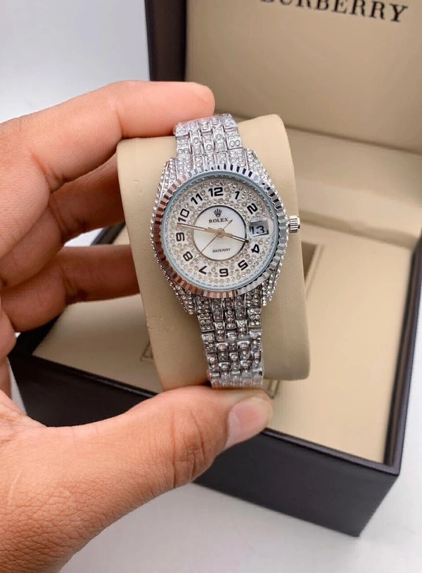 Rolex Premium Ladies watch date working  - Silver