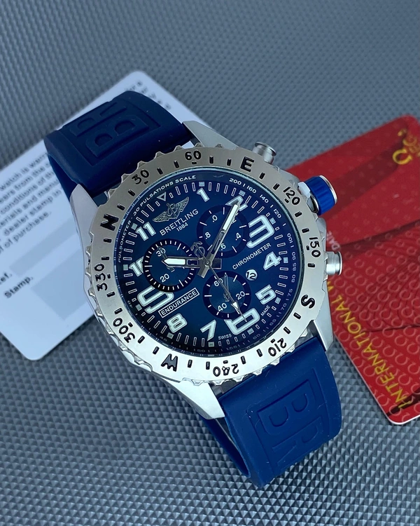 BREITLING Men’s Watch with date working Ring scroling - Navy Blue