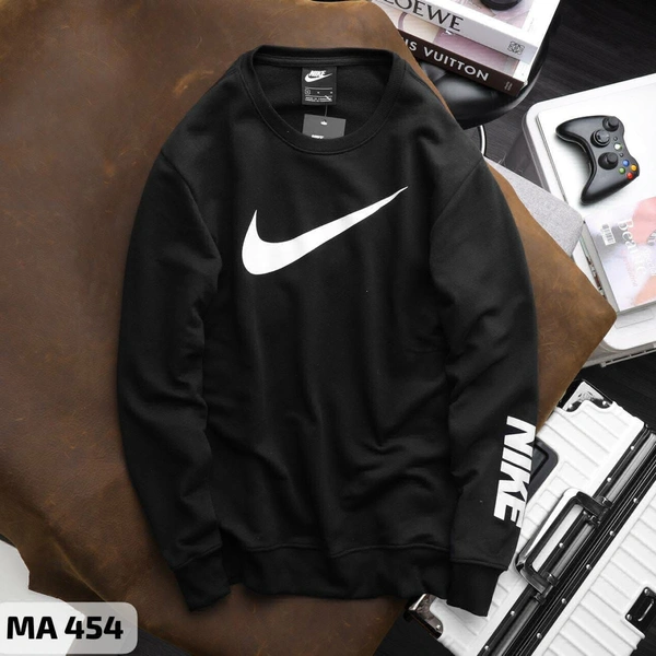 NikE NIKE Premium Sweatshirt Collections For Winter - Black, XXL