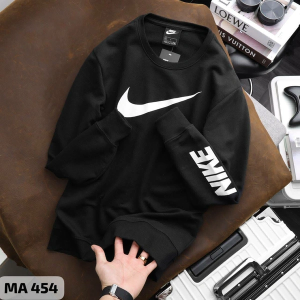 NikE NIKE Premium Sweatshirt Collections For Winter - Black, 4XL