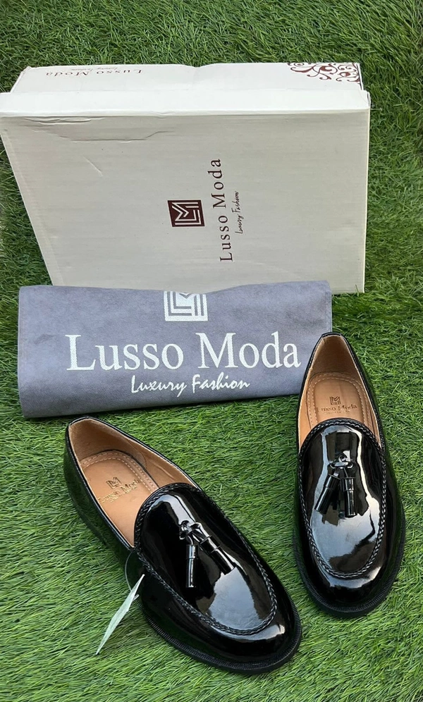 Lusso Moda Premium Quality Shoes  - Black, 10