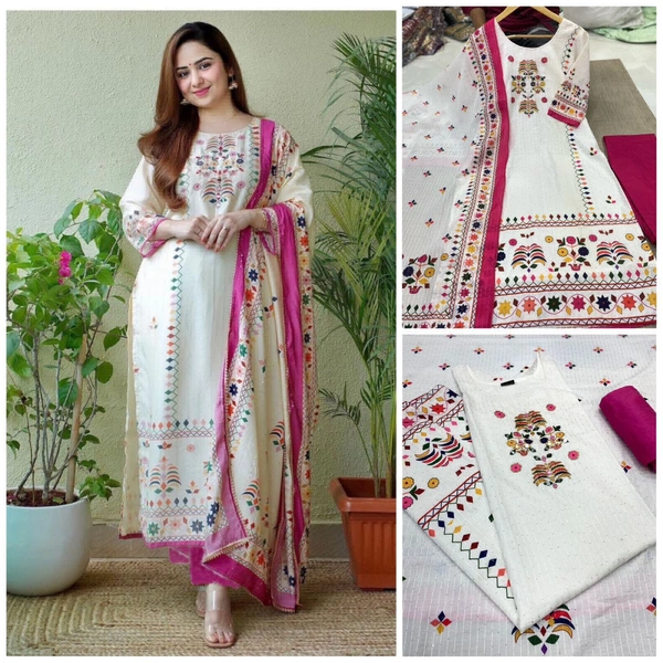 New Launching Beautiful printed Maslin kurta For Women  - Guardsman Red, XL