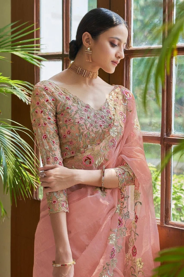 Newly Launched VC Titan Premium Sarees - Tickle Me Pink