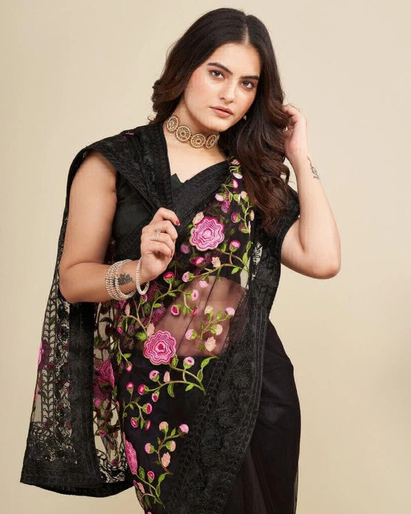 Newly Launched V Camaamika 8 Sarees  - Black