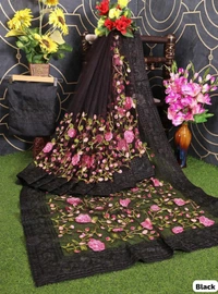 Newly Launched V Camaamika 8 Sarees  - Black