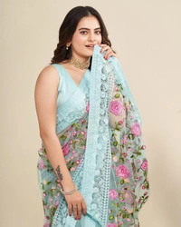 Newly Launched V Camaamika 8 Sarees  - Cerulean