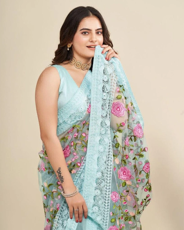 Newly Launched V Camaamika 8 Sarees  - Cerulean