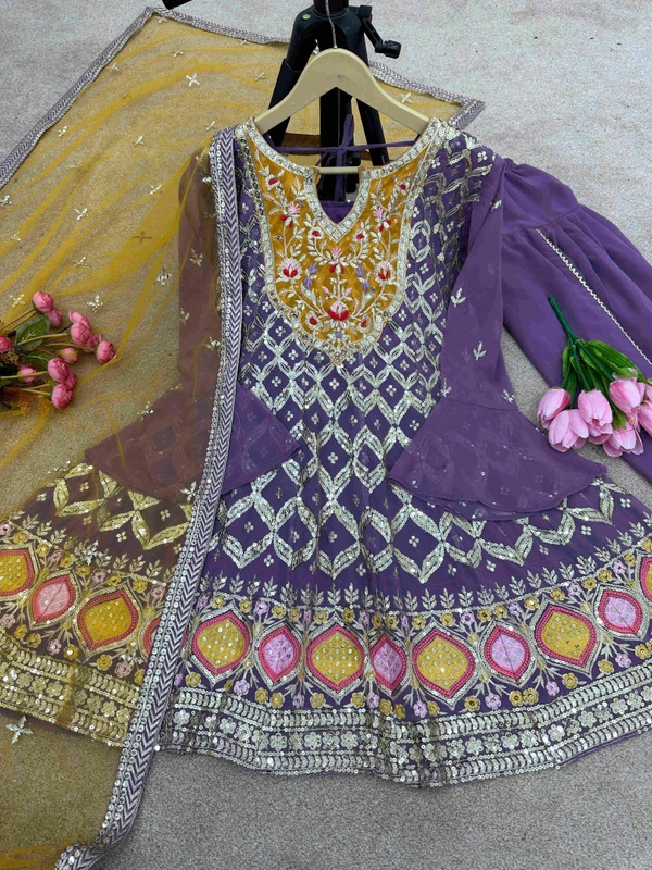 Launching New Designer Party Wear Look Top ,Dhoti Salwar and Dupatta