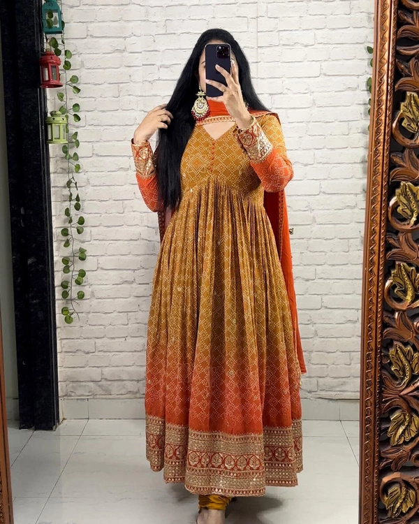 New Embroidered Gown For Women  - M upto L Margin