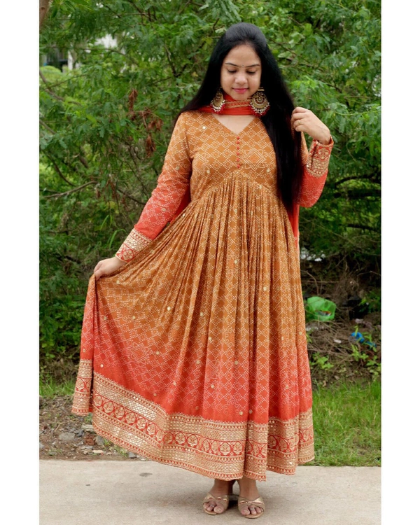 New Embroidered Gown For Women  - XL upto 2XL Margin