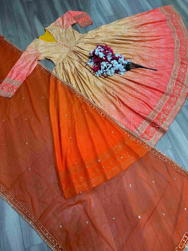 New Embroidered Gown For Women  - XL upto 2XL Margin