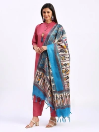 Goswami Traders  Solid Pink Colour fully stitched ethnic set - Pink, XXL