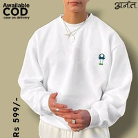 Men's Ultra-Soft Comfort T-Shirt/Sweatshirt: Your Go-To for Everyday Style - White, M