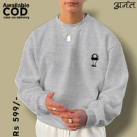 Men's Ultra-Soft Comfort T-Shirt/Sweatshirt: Your Go-To for Everyday Style - Gray, XL
