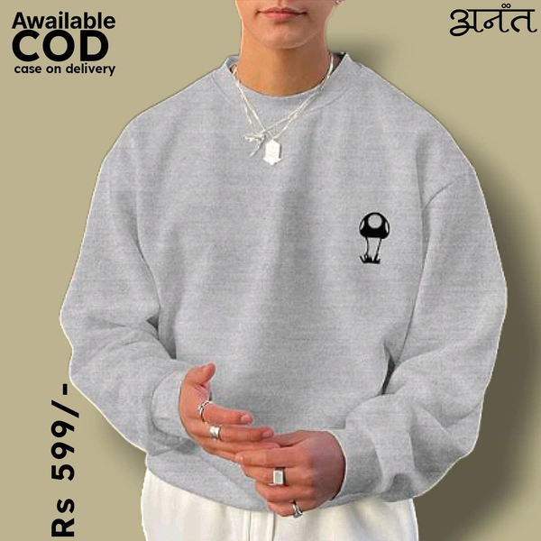 Men's Ultra-Soft Comfort T-Shirt/Sweatshirt: Your Go-To for Everyday Style - Gray, XL