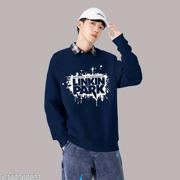 Versatile Men's T-shirt Sweatshirt | Premium Comfort & Style | Trendy Design" - Navy Blue, L