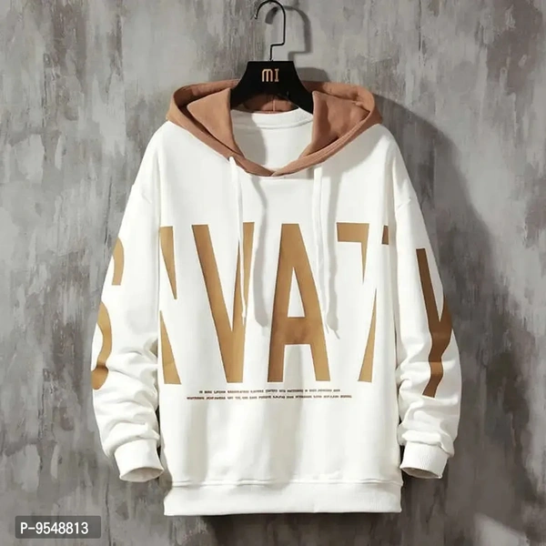 Men's Winter Hoodie - Full Sleeve Comfort! - White, L