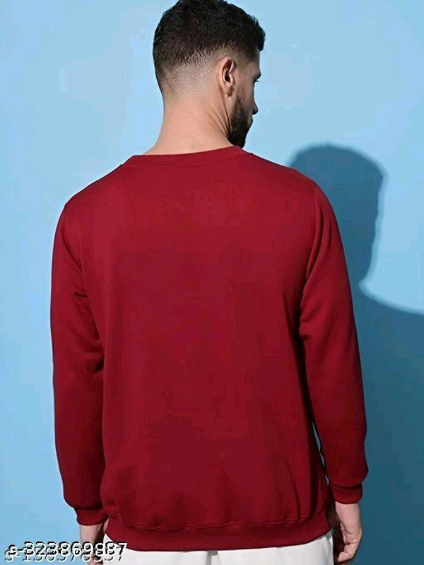 Cozy Crewneck & Full Sleeves: Your Winter Essential! - Red, M