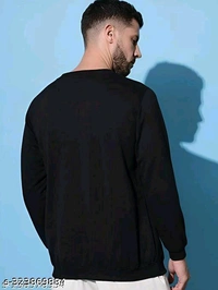 Cozy Crewneck & Full Sleeves: Your Winter Essential! - Black, M