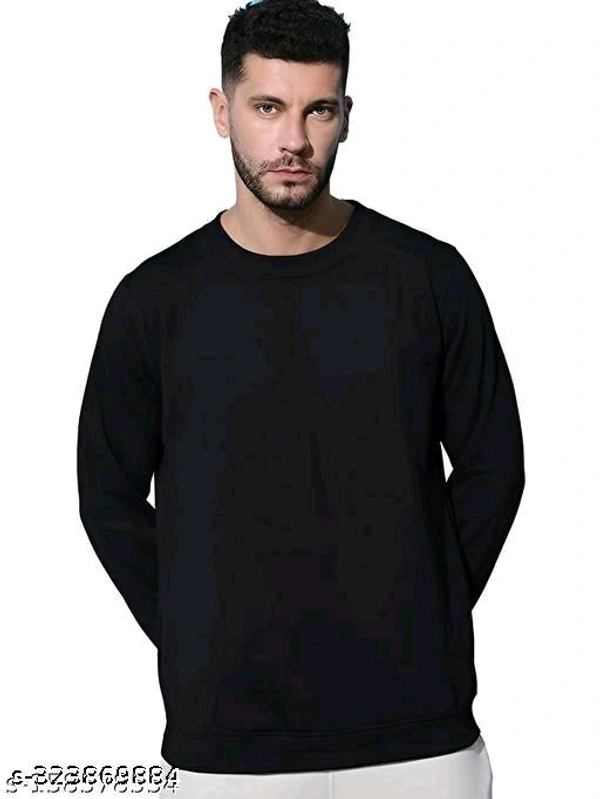 Cozy Crewneck & Full Sleeves: Your Winter Essential! - Black, L