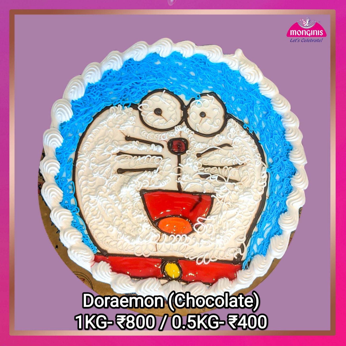 Smiling Doraemon Cake - Prayagraj