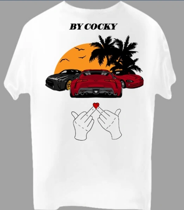 Cocky White Dry Fit Fabric With Design Top Most Selling T-Shirt - White, Xl